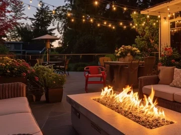 روشن کردن میز آتشدان