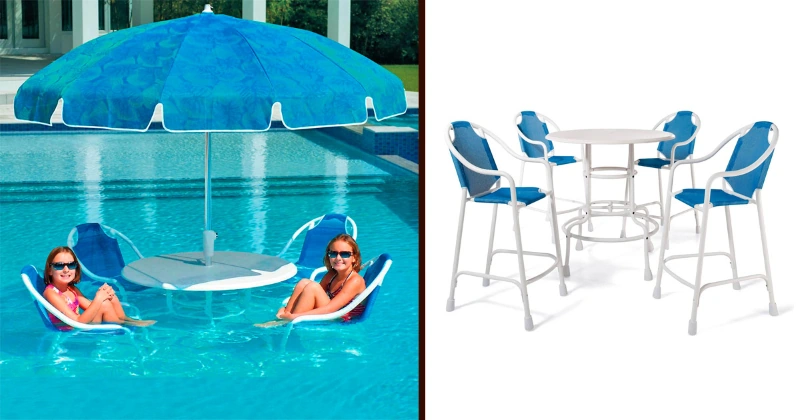 بهترین میز و صندلی برای کنار استخر سرپوشیده و روباز 1 میز و صندلی برای کنار استخر