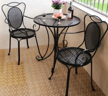 میز و صندلی آلومینیومی مناسب بالکن و تراس