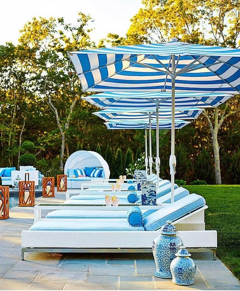 Open catering services for poolside decor